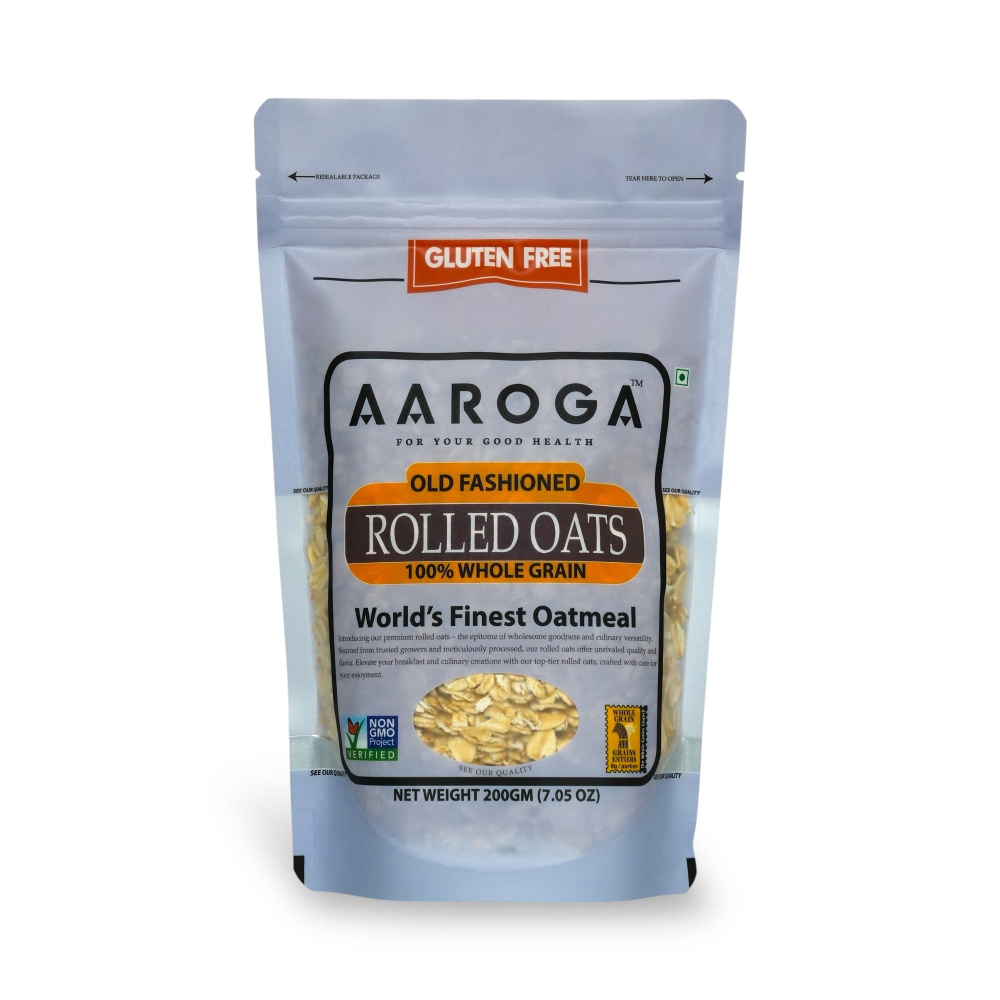 Aaroga Rolled Oats | 100% Whole Grain (200 GMS)