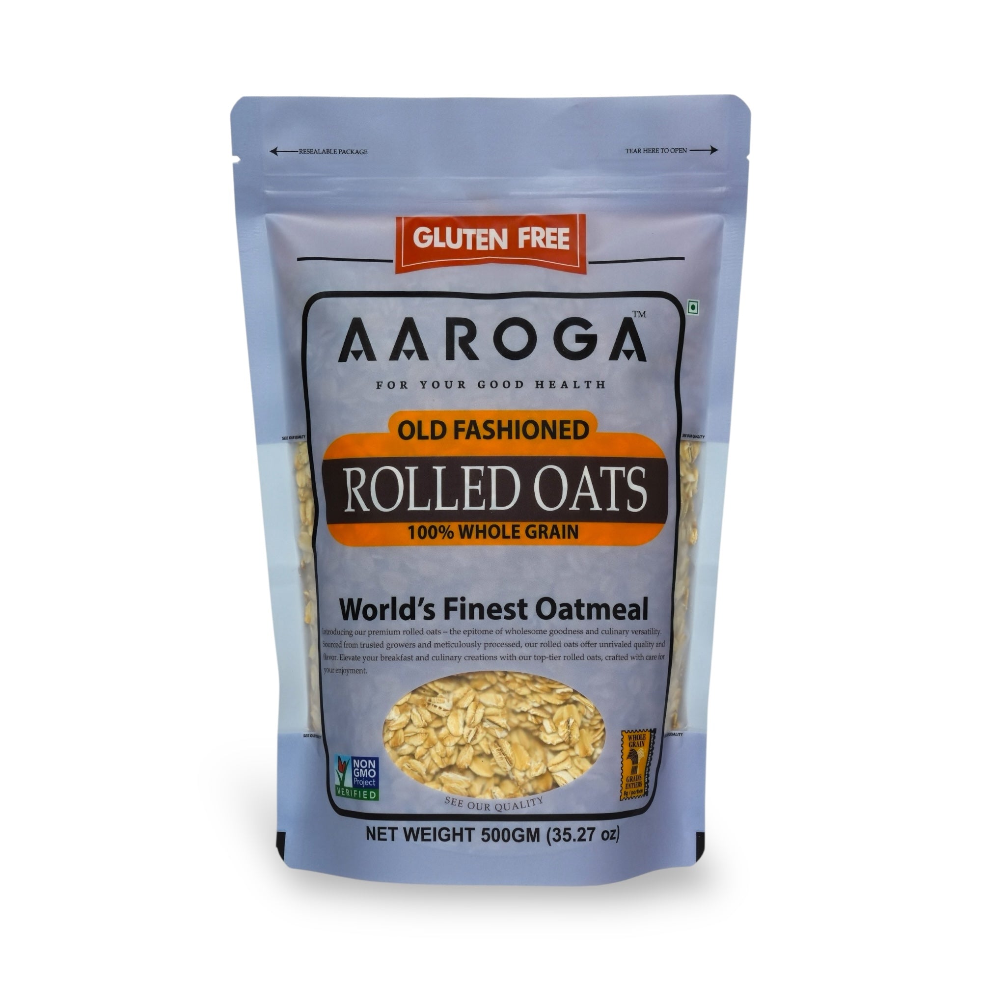 Aaroga Rolled Oats | 100% Whole Grain (500 GMS)